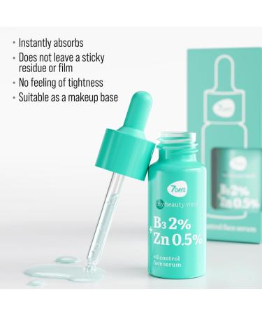 7Days Niacinamide Face Serum - Oil Control Anti-Acne & Anti-Blemish Treatment with Zinc & Tea Tree - Korean Skincare - Facial Serum for Problematic Skin - Buy Online on GoSupps.com
