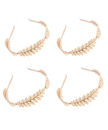 JZK 4 x Roman goddess leaf leaf gold leaf hair rapid hair band bride brid hair crown leaf tiara for wedding Christmas birthday football party