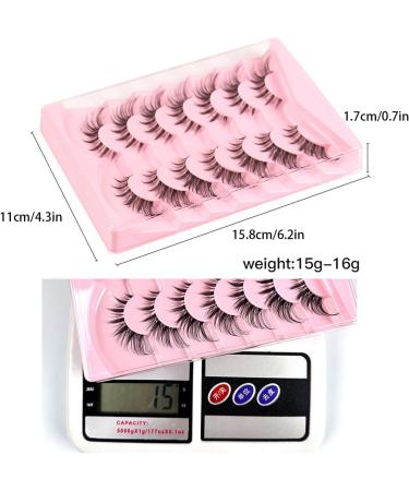 FAIRYGATE Lash Strips False Lashes with Glue Natural Lashes Wispy Lashes Natural Look False Eyelashes Natural Flared Eyelashes False Eye Lashes Soft Fluffy Lashes 7 Pairs D1 Natural B5417 FGJSTB5417 - Buy Online on GoSupps.com