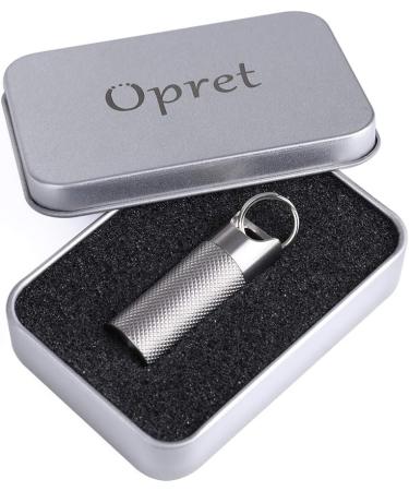 Opret Titan Metal Pill Dose - Waterproof Lightweight Travel Pill Box - Small Tablet Organizer for Outdoor Use - 1.5x4.5cm - Buy Online on GoSupps.com