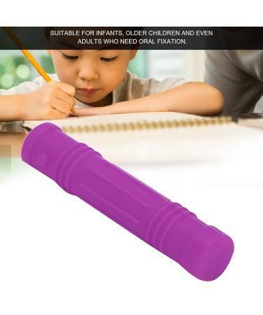 2 PCs Silicone Bite Ring Pencil Covers - Sensory Chewing Caps for Kids & Adults (Purple) - International Shipping - Buy Online on GoSupps.com