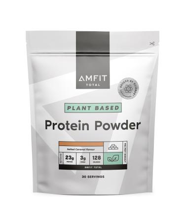 Amazon Brand - Amfit Nutrition Plant Based Protein Powder Salted Caramel 900g