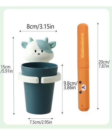 Dxia Cartoon Animals Toothbrush Holder Set - 3 Piece Toothbrush Covers for Kids | Ideal Bathroom Utensils - Buy Online on GoSupps.com
