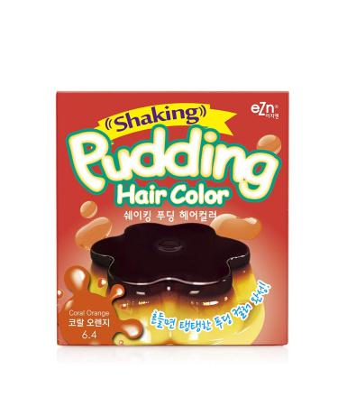 EZN Pudding Ammonia Free Hair Dye Colour 6.4 Coral Orange No Odor Self Hair Dye Kit
