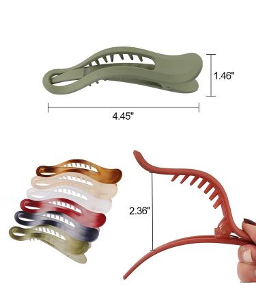 Magicsky 12 PCS Alligator Hair Claw Clips - French Matte Barrette for Thick & Thin Hair | Non-Slip Grip Styling Accessory for Women and Girls - Buy Online on GoSupps.com