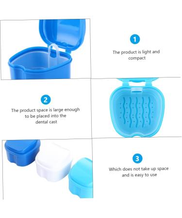 Coheali Travel Container for Prosthesis - 3-Part Storage Box for Artificial Teeth | Durable & Portable Fake Tooth Holder Case - Buy Online on GoSupps.com