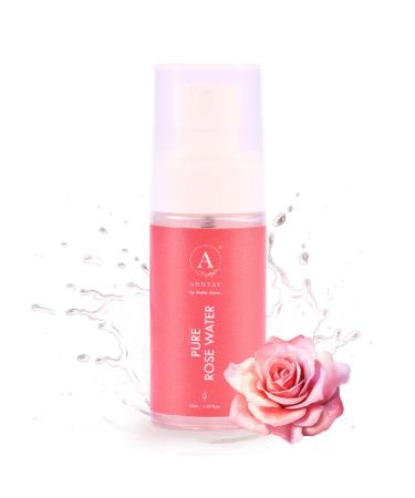 Adhyay Pure Rose Water | Steam Distilled Facial Toner & Hydrating Mist | Maintains Skin pH Reduces Puffiness & Soothes Skin | Perfect Pre & Post Makeup Spray | Alcohol-Free | 50 ml
