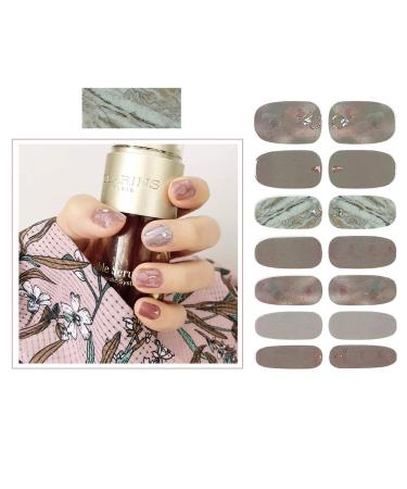 SIUSIO 112pcs Gradient Glitter Nail Wraps with Crystal Glass Nail File - Nail Polish Strips for Women and Girls in Gray - Buy Online on GoSupps.com