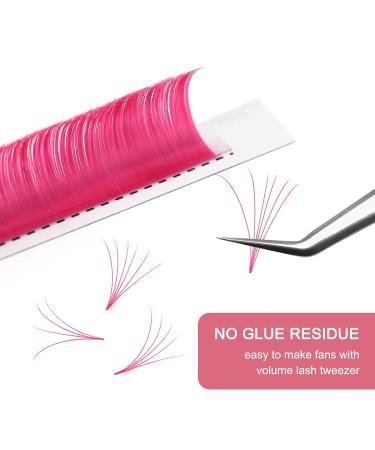 Buy Cris lashes Pink Self-Fan Eyelash Extensions | Ombr Pink 0.07 D Curl 13mm Colored Silk Lashes | International Shipping - Buy Online on GoSupps.com