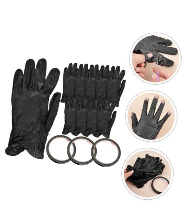 FRCOLOR 3 Sets Fingerless Gloves Manicure Gel Nail Gloves Nail Art Gloves Nail Art Gel Nail Tape Light Glove Uv Gloves for Nails Nail Art Tape Uv Tape Guantes Accessories Pvc Disposable - Buy Online on GoSupps.com