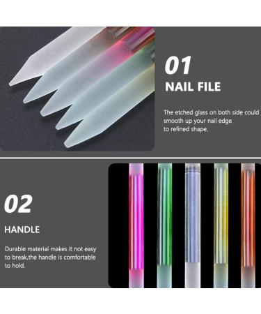 Glass Cuticle Pusher Manicure Stick Nail Cuticle Remover Tools Orange Brushes - Buy Online on GoSupps.com