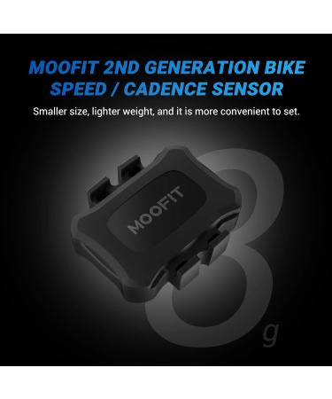 MOOFIT CS9 Speed & Cadence Sensor - Bluetooth & ANT+ Wireless Bicycle Sensor IP67 Waterproof Compatible with Wahoo Zwift Peloton Coosporides Rouvy - Black (1 Pack) - Buy Online on GoSupps.com