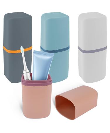 Unvtap toothbrushes etui 4 pieces toothbrush cup traveling toothbrush etui toothbrush case travel toothbrush holder toothbrush box for traveling camping at home business trips 4 colors - Buy Online on GoSupps.com