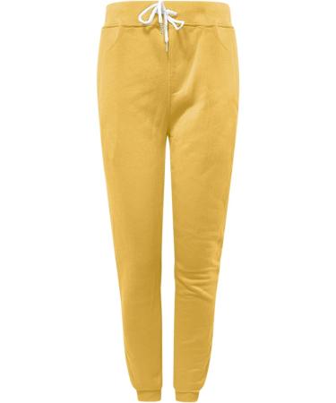 Ronony Men's Slim Fit Sports Pants - Yellow Joggers for Fitness Training & Leisure | Streetwear Jogging Pants - Buy Online on GoSupps.com