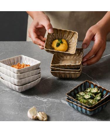for Storage Condiments Home Sushi Dipping Household Ceramic Square Ketchup Dishes Vinegar Kitchen Serving Porcelain BBQ Mini Snack Bowls Decorative Plates Condiment Side - Buy Online on GoSupps.com