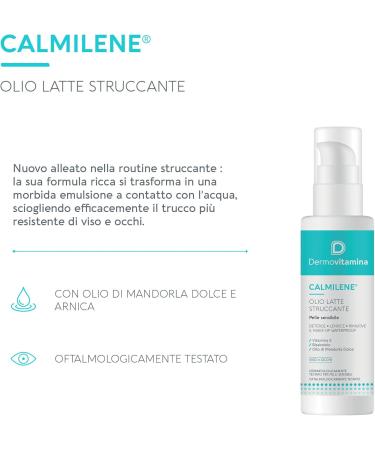  Dermovitamina Dermovitamina Calmilene Cleansing Milk Oil Waterproof Makeup Removal Daily Cleaning Rich Cleansing Milk Emulsion 100 ml - Buy Online on GoSupps.com