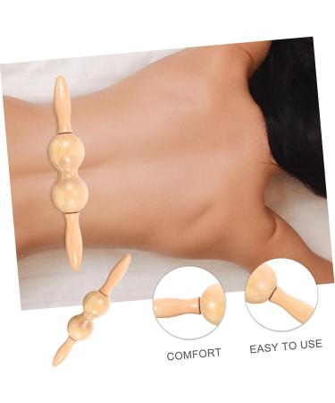 Besportble 4-Piece Meridian Massage Device Set - Fascia & Acupressure Roller Bars for Muscle Relief - Wooden Leg Roller Massager (31x6cm) - Buy Online on GoSupps.com
