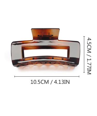 Kavya 4-Piece Large Hair Clips - Non-Slip Plastic Angular Clips for Long Thick Hair - Stylish Leopard Pattern - Perfect for Women - Buy Online on GoSupps.com