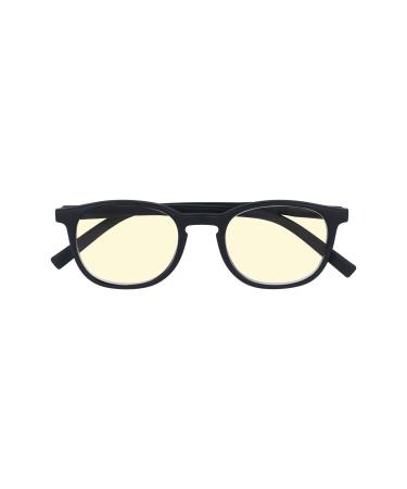 Silac - screen Black 7405 - Unisex reading glasses - blue light blocker for computer and telephone screens - no fatigue of the eyes - no headache - light and durable - black +2.00