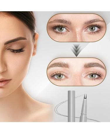 Double Tip Lower Eyelash Pencil 2024 New 3D Waterproof Eyelash Pen Eye Liner Liquid Eyeliner Dual Pronged Bottom Eyelashes Pen Waterproof Liquid Eyeliner for Natural Eye Makeup (Gray Brown) - Buy Online on GoSupps.com