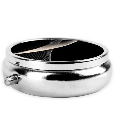 Abstract Curves Round Pill Box Organizer - 3 Compartment Portable Travel Pill Box for International Shipping - Buy Online on GoSupps.com