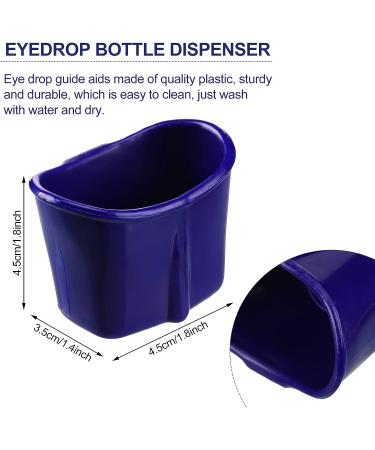2 Pcs Blue Eye Drop Guide & Dispenser for Elderly | Portable & Reusable Eye Drop Assist Device for Eyedrop Bottles - Buy Online on GoSupps.com