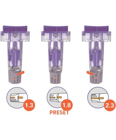 ONE-CARE Opti+ Adjustable Safety Lancets 23G - Preloaded Sterile & Gentle - 100 Pack with 3 Depth Settings - Buy Online on GoSupps.com