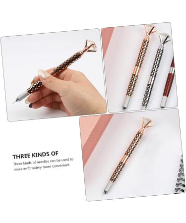 Healvian 3 Embroidery Pen Eyebrow Pen Brow Pencil Makeup Supply Aluminum Alloy Golden - Buy Online on GoSupps.com