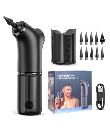 qazaa Electric Ear Removal Kit Ear Cleaning Kit with 4 Pressure Ear Removal Tool for Adults Black