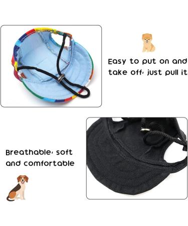 Urfeda Adjustable Dog Baseball Cap - Sun Protection Hat for Pets | Summer Travel Hats with Ear Holes & Chin Strap | Perfect for Families - Buy Online on GoSupps.com