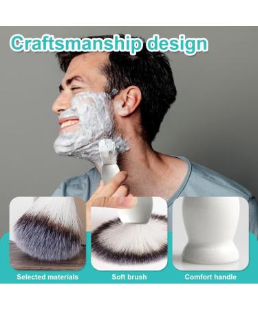 Buy NHPY 1 Article Shaving Brush - Men's Razor Brush for Beard & Facial Hair Cleaning - White Foam Tool - Buy Online on GoSupps.com