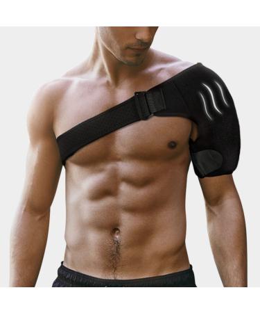 Shoulder-Ice-Pack-Cold-Therapy - Rotator Cuff Cold Therapy Reusable Heating Cooling Compression Wrap Shoulder Brace for Pain Relief Fit Left & Right Shoulder Comes With 1 Ice Pack