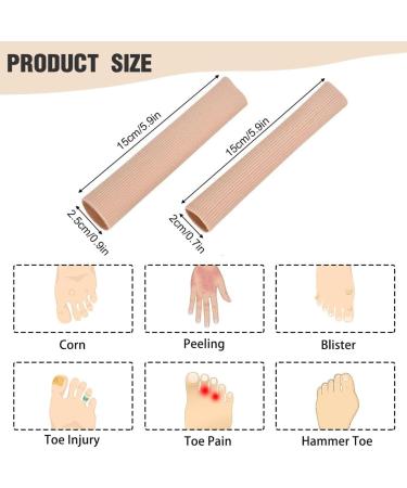 Sioppkik Silicone Toe Protection Cushion - 4 pcs Gel Toe Caps for Corns Calluses Bunion Relief | Soft Cuttable Toe Pads | International Shipping - Buy Online on GoSupps.com
