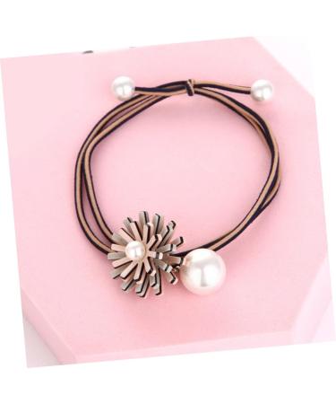 Beavorty Hair ring Decorative Hair Rope Flower Hair Rope Hair Rope for Thick Hair toddler hair tie simple hair tie kids scrunchies Pearl hair holder Chic Hair Rope flowers girl acetic acid - Buy Online on GoSupps.com