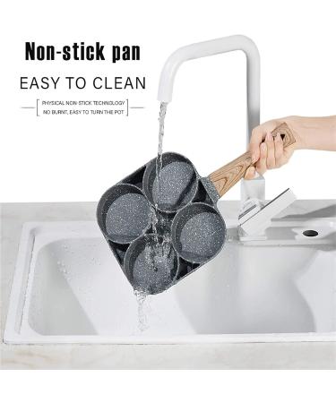 TABKER Pans Four-Hole Frying Pot Non-Stick Egg Breakfast Fried Pan Pancake Stove Pan Saucepan Cooking Utensils Cookware for Kitchen Camping - Buy Online on GoSupps.com