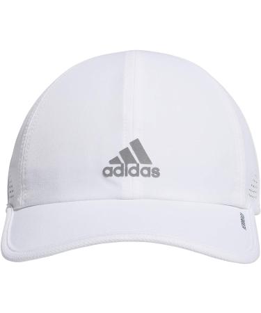 adidas Women's Superlite Relaxed Fit Performance Hat - White/Silver Reflective - One Size - Buy Online on GoSupps.com