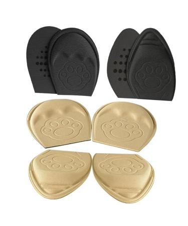 FRCOLOR 4 Pairs Forefoot Half Size Pad Mini Spray Bottle Holder Black High Heels Shoe Insoles High Heel Cushion Inserts Sole Insoles Womens Pumps Foot Protector Knitted Fabric