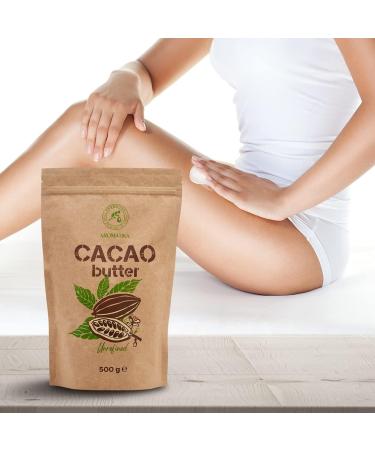 Cocoa Butter - 500g - Raw and Natural - Cold Pressed - Raw Food - Theobroma Cocoa - Superfood - Edible Cocoa Butter - Raw Cocoa - Buy Online on GoSupps.com