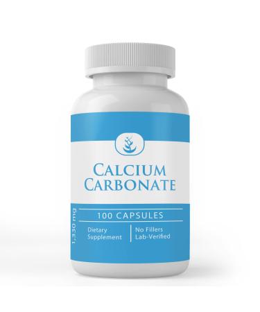 Pure Original Ingredients Calcium Carbonate (100 Capsules) Always Pure No Additives Or Fillers Lab Verified