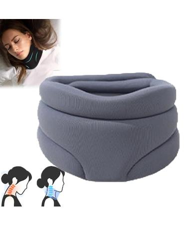 Neck Support Brace Neck Brace for Neck and Support for Women Men Neck Brace for Sleeping Soft Foam Relieves Pressure in Spine 2pcs yl-105023(Color:Grey1)