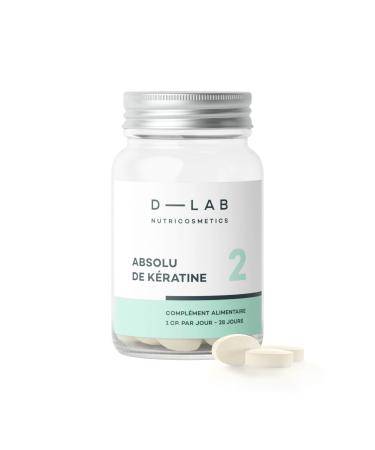 D-LAB Absolute Keratin | 1 Month Hair Food Supplement | Hair Loss Reduction and Hair Strengthening Thicker and Shinier Hair