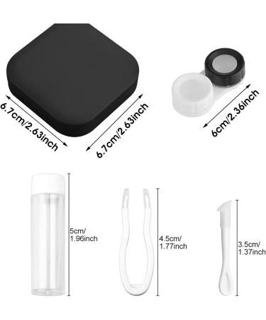 Haqatr Planet Contact Lens Case Portable Contact Lens Case Color Contact Case with Mirror and Tweezers Small Size for Travel and Home(Star Black) - Buy Online on GoSupps.com