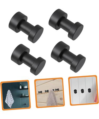 Hemobllo 4pcs Hooks Bathroom with Mounted Waterproof Home Premium Practical Mount Household Screws Towels 2.9X1.8CM Black - Buy Online on GoSupps.com