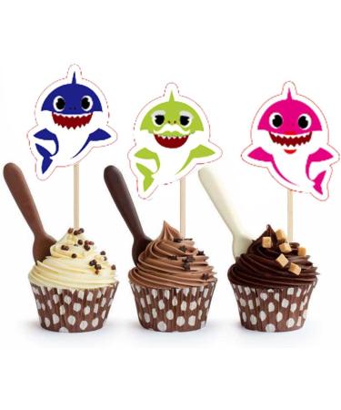24 Pieces Shark Baby Cake Topper Decorations Used for Family Baby Showers and Birthday Party Decorations Shark Themed Party. - Buy Online on GoSupps.com