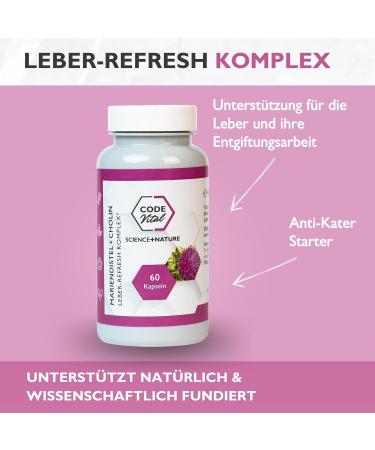 Code Vital Mary Thistle Capsules with Choline - Liver Support with Artichoke & Dandelion Extract | 2 Packs | 120 Capsules for Optimal Health - Buy Online on GoSupps.com