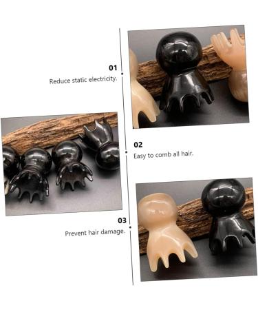 Buy Healvian Portable Massager - 2 Pcs Octopus Scalp Massager Comb Tool | Handmade Horn Cleaning Tool - International Shipping Available - Buy Online on GoSupps.com