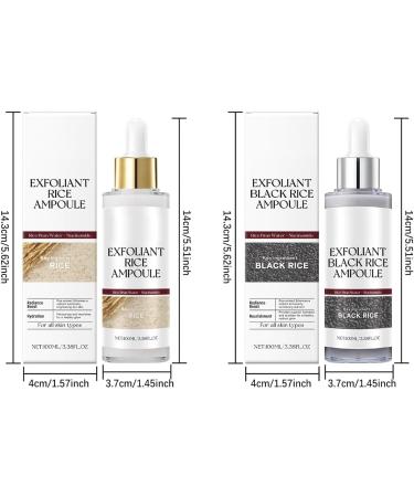 Coffret d'ampoules exfoliantes au riz exfoliant au riz noir et blanc s rum exfoliant doux Peel Shot Glow pour les soins quotidiens de la peau minimiseur de pores pour tous les types de peau. White - Buy Online on GoSupps.com