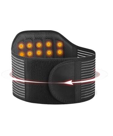 XWSM Self -heated lumbar support for men women back support with 21 magnet Tourmaline Even heating waist Trainer Bauch control therapy waist support belt (color: black size: l/large) l/large black