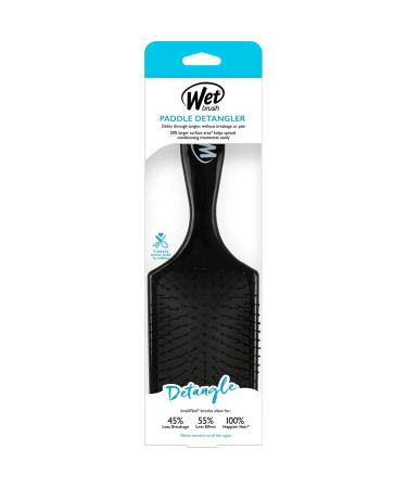 Wet Brush Paddle Detangler Hair Brush Black - For Women Men Kids - Removes Knots and Tangles - Best for All Hair Types - Buy Online on GoSupps.com