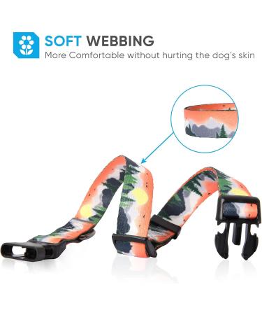 Heele Dog Collar - Adjustable Patterned Collars for Small Medium & Large Dogs | Comfortable & Robust | Sunrise Design (25-38cm) - Buy Online on GoSupps.com